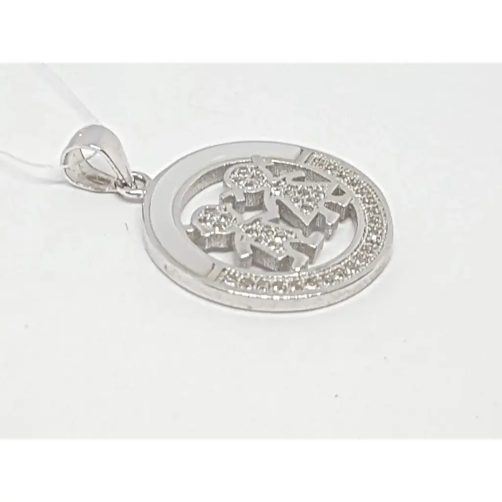 Срібна підвіска Подіум Двійня з фіанітами. GP2848 - фото 3