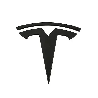 Емблема багажника Tesla Model 3 (2017-2024) 78 мм метал чорна на скотчі матова (1494949-00-A) - фото 4