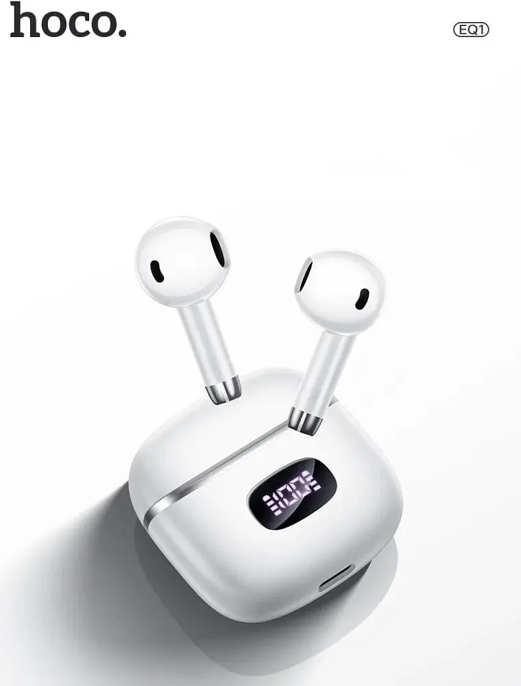 Навушники Hoco EQ1 Music guide TWS | BT5.3, 400mAh, 7h | white - фото 2