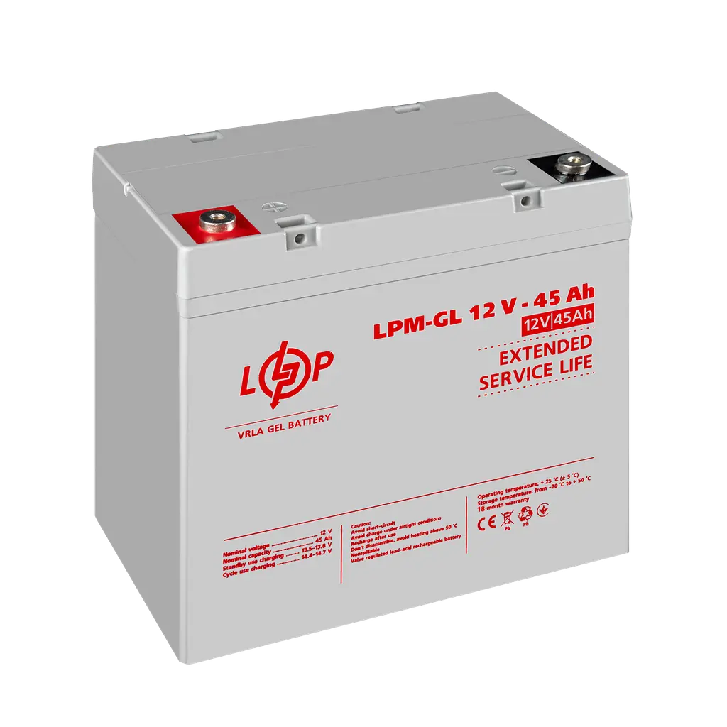 Акумулятор гелевий LPM-GL 12V - 45 Ah - фото 3