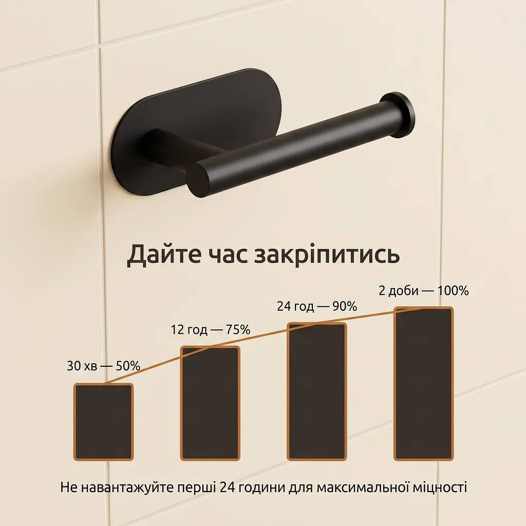 Тримач для туалетного паперу, нержавіюча сталь, чорний - фото 5