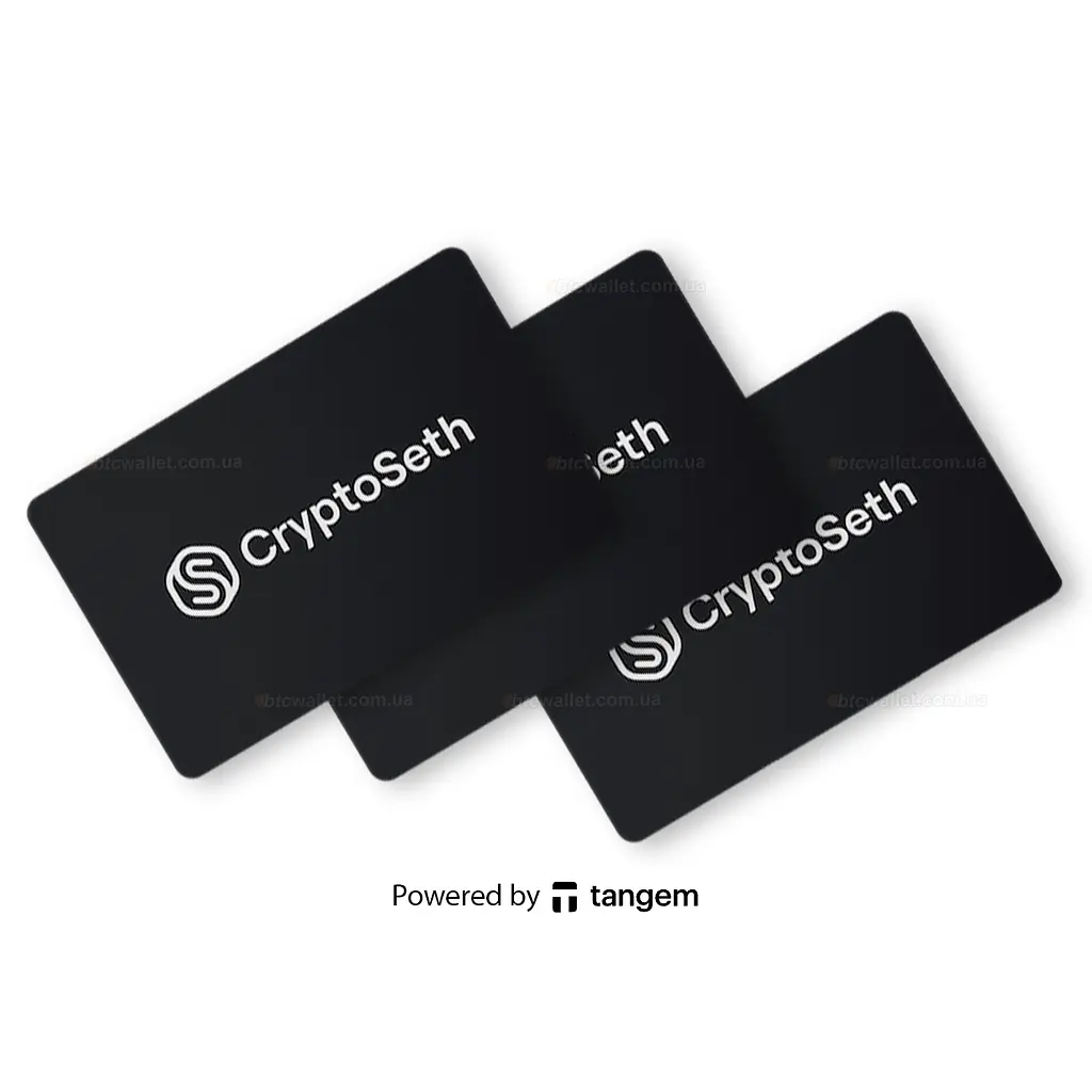 Криптогаманец Tangem 2.0 Crypto Seth Wallet набор из 3 карт Черный (TG-CRYPTOSETH) - фото 2