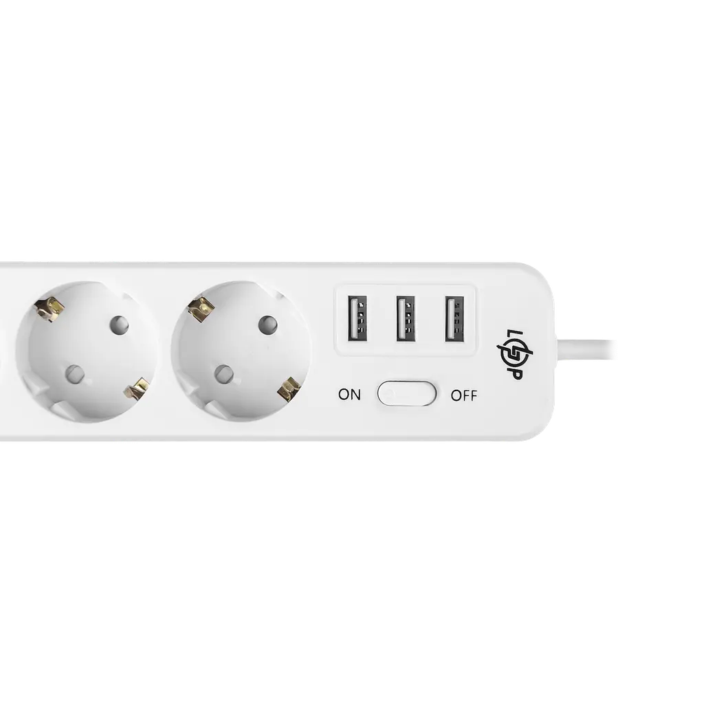 Мережевий фільтр PREXiaomiUM LP-X3 USB 2 м White (2200 Вт) - фото 4
