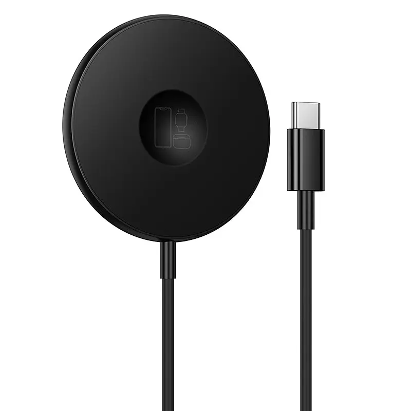 Бездротовий зарядний пристрій BOROFONE BQ41 Glory 3-in-1 magnetic wireless fast charging Чорний