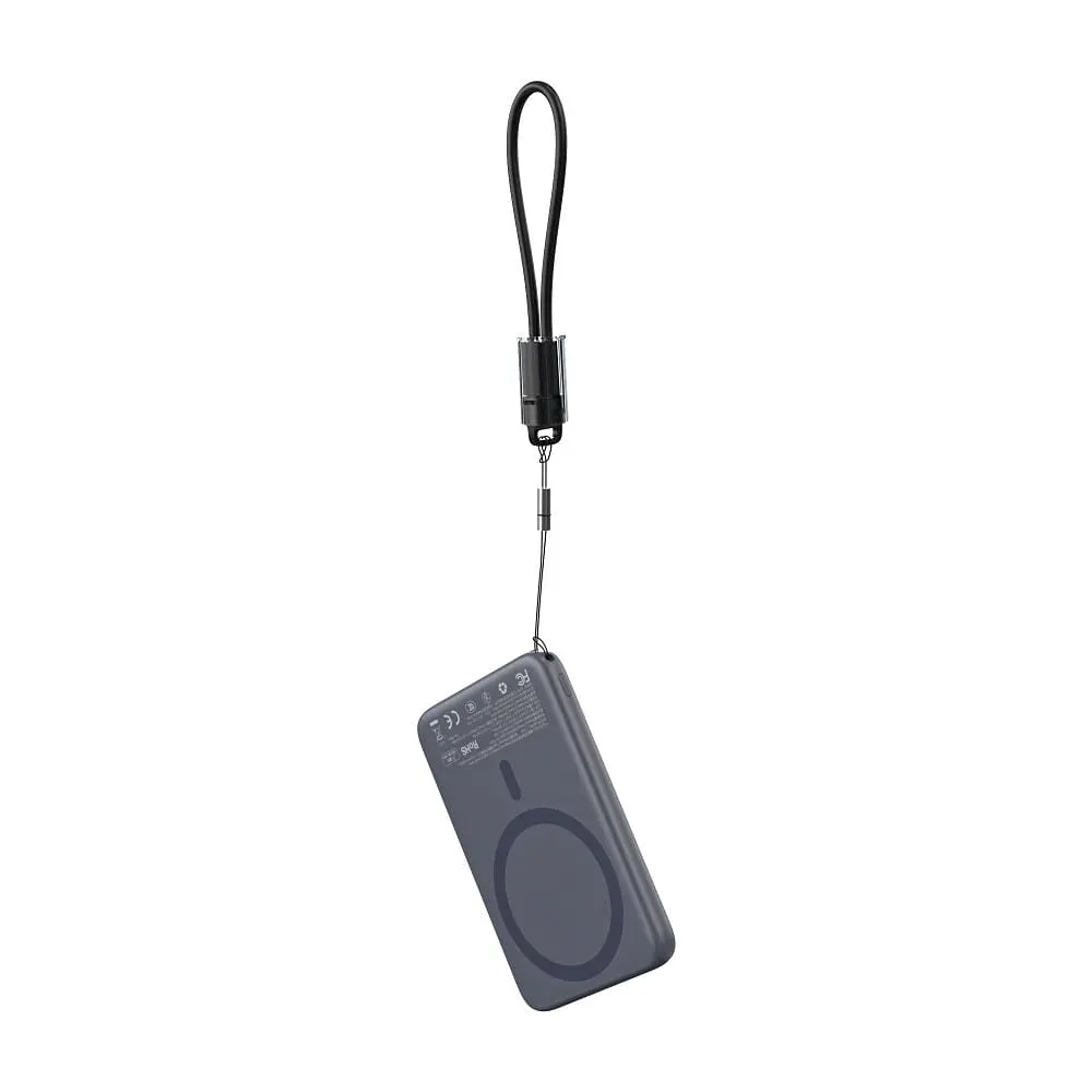 Повербанк 5000mAh Choetech B861 Grey 20W QC3.0 PD3.0 бездротова магнітна зарядка MagSafe (43-00167) - фото 4