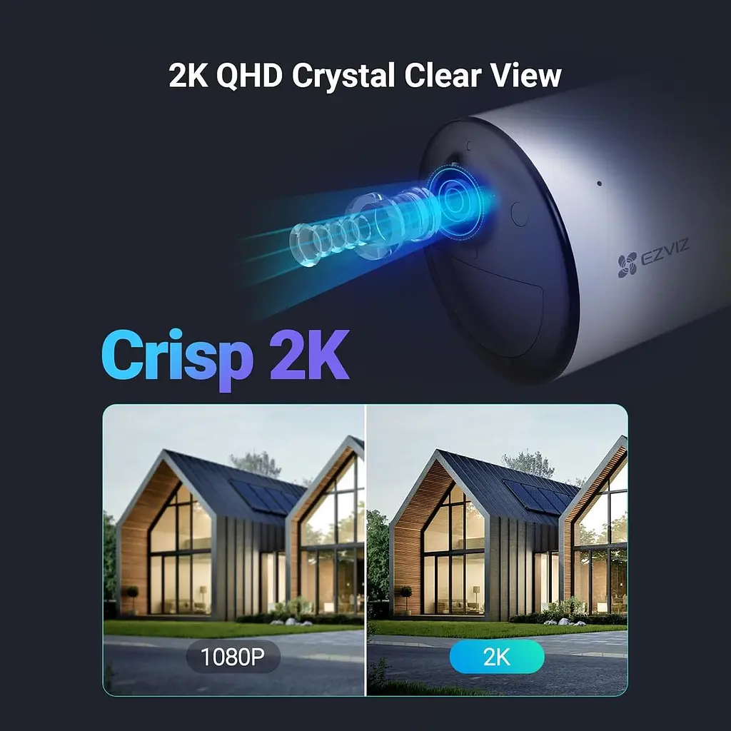 Wi-Fi камера EZVIZ 2K з акумулятором і нічним баченням - фото 4