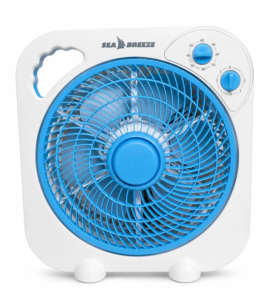 Вентилятор настільний SeaBreeze SB-0350 White Blue 25 Вт, 3 швидкості, з таймером 88534