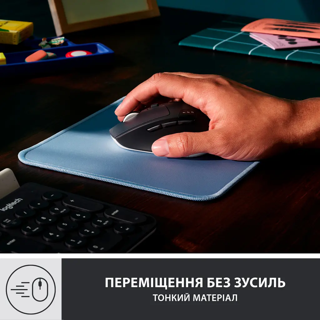 Килимок для мишки Logitech Mouse Pad Studio Series Blue (956-000051) - фото 2