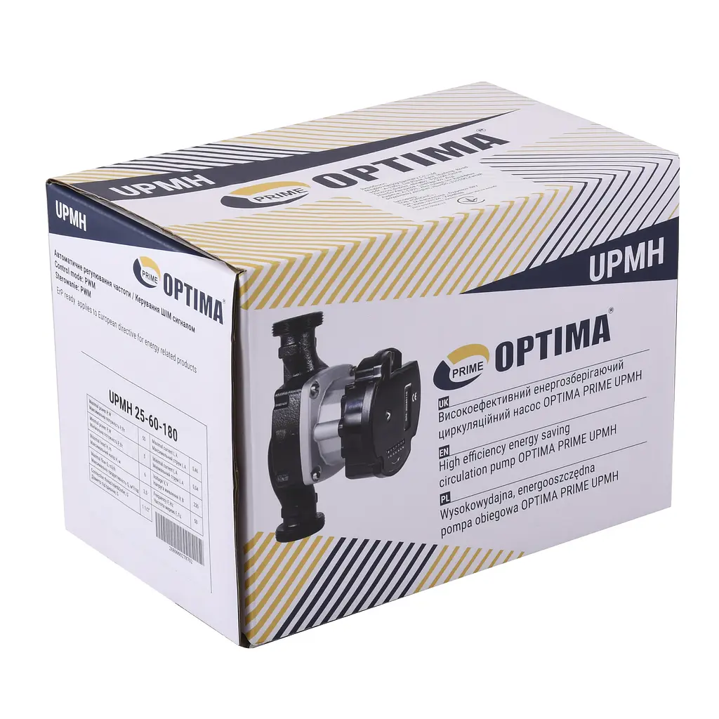 Насос циркуляційний енергоощадний Optima Prime UPMH 25-60AUTO 180мм + гайки - фото 5