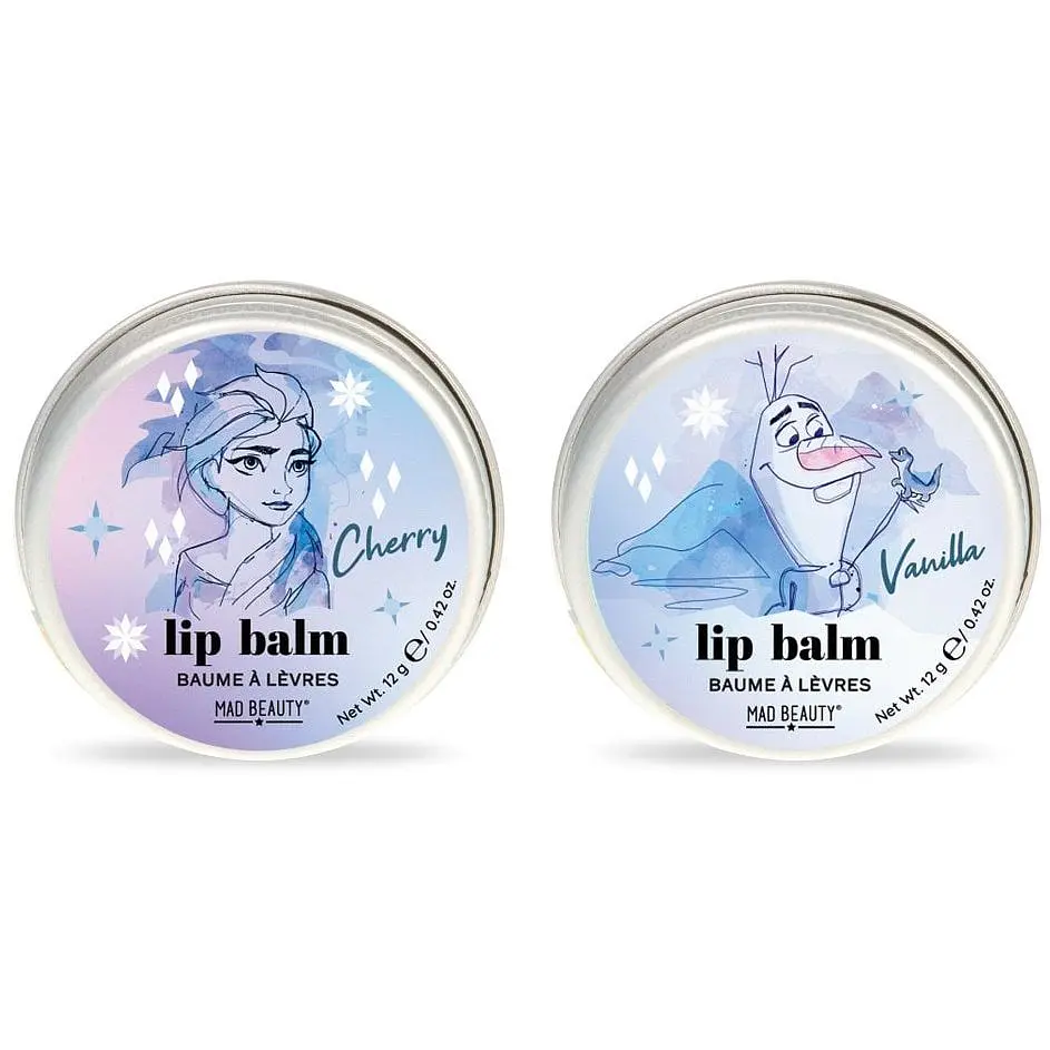 Набор бальзамов для губ Mad Beauty Frozen Ледяное сердце круглые 2 шт. × 12 г - фото 5