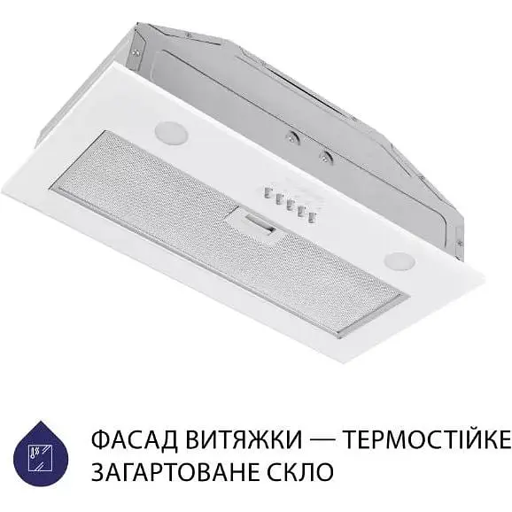 Вытяжка встроенная Minola HBI 5262 WH Glass 700 LED - фото 2