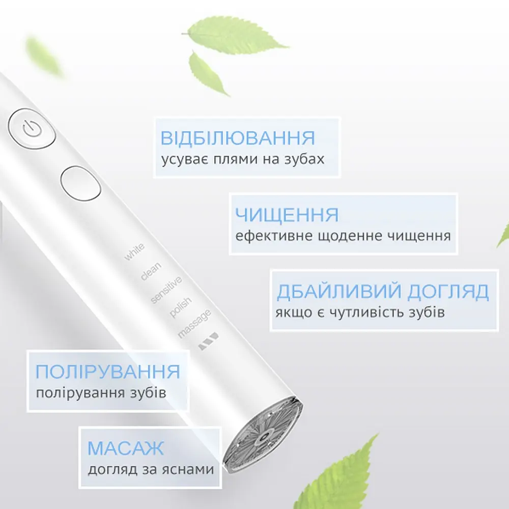 Електрична звукова зубна щітка Vega VT-600 W 5 режимів чищення чорна - фото 7