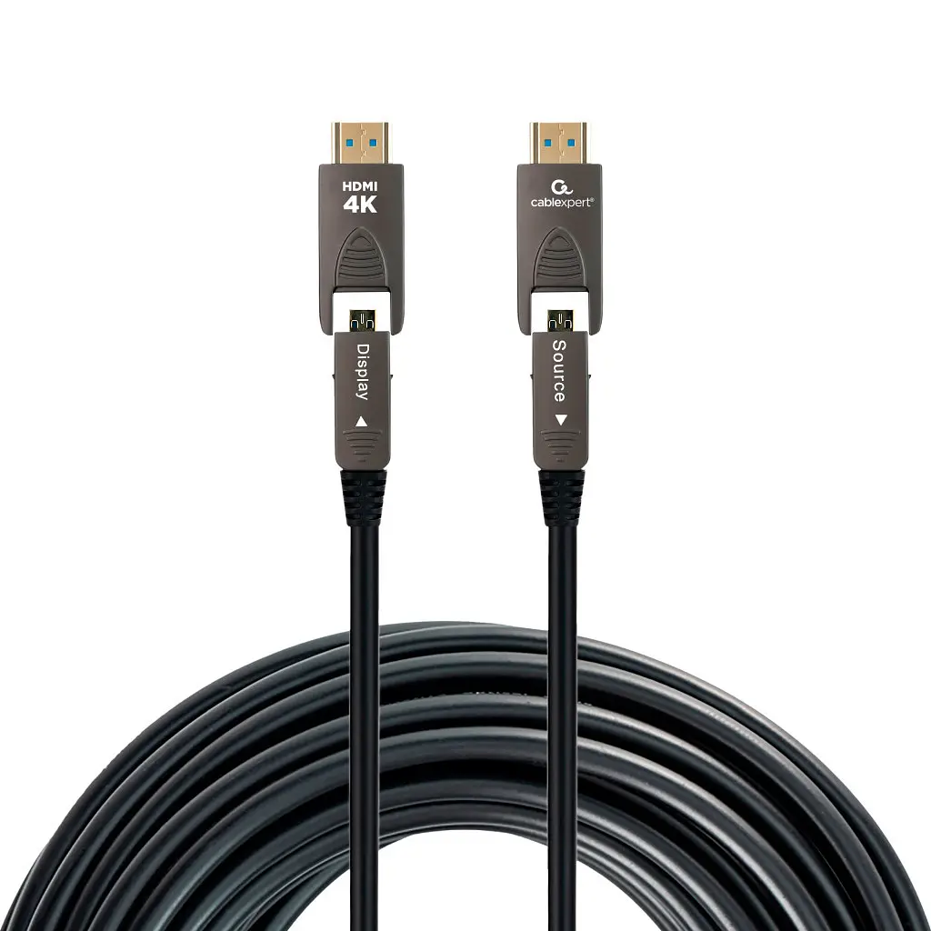 Кабель мультимедійний HDMI to HDMI A/D to A/D 30.0m V.2.0 4K 60Hz Optic (AOC) Cablexpert (CCAP-HDMIDD-AOC-30M) - фото 2