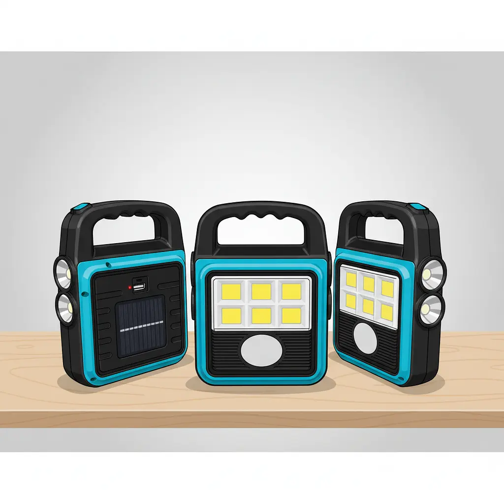 Ліхтар-прожектор Solar LED light HS-8020 60 Вт USB із сонячною панеллю, павербанком, IP65 - фото 5