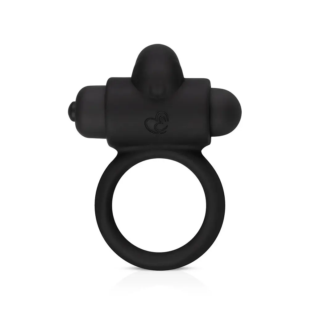 Ерекційне кільце EasyToys Bunny Vibe Ring 7.4 см (чорний) - фото 5