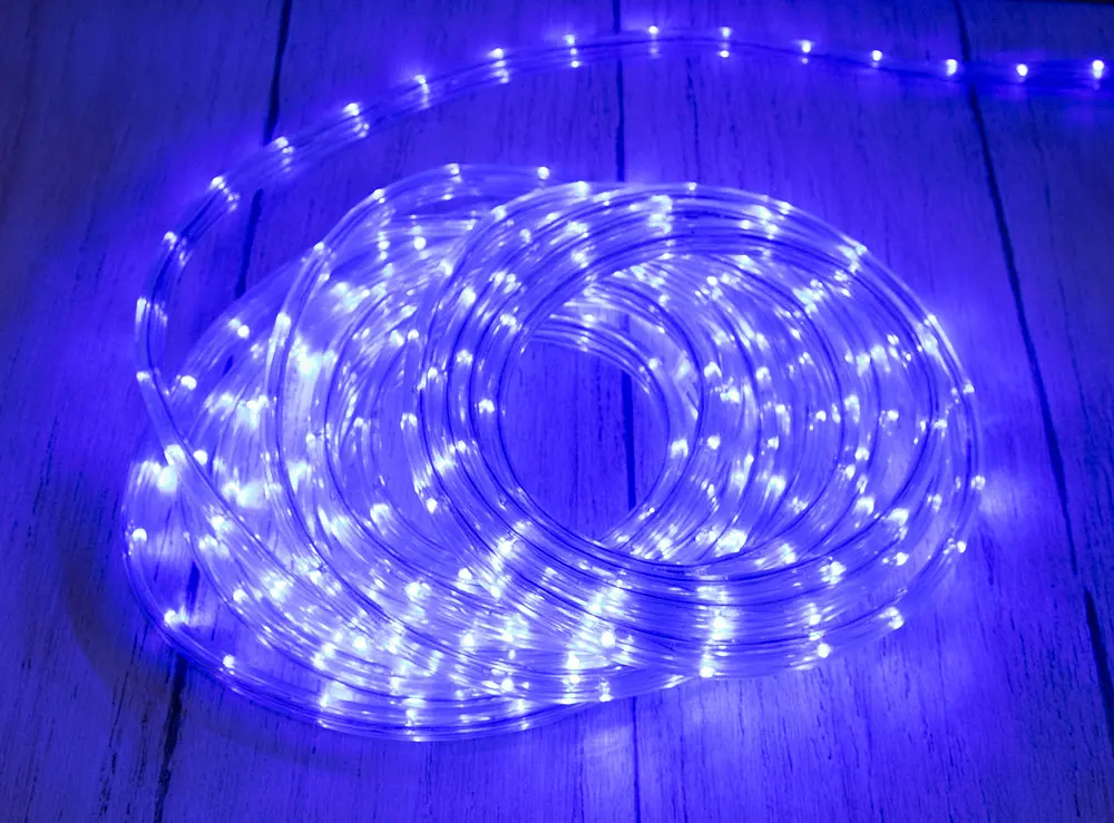 Светодиодная лента, уличная гирлянда дюралайт, LED (синий свет), 8 метров - фото 2