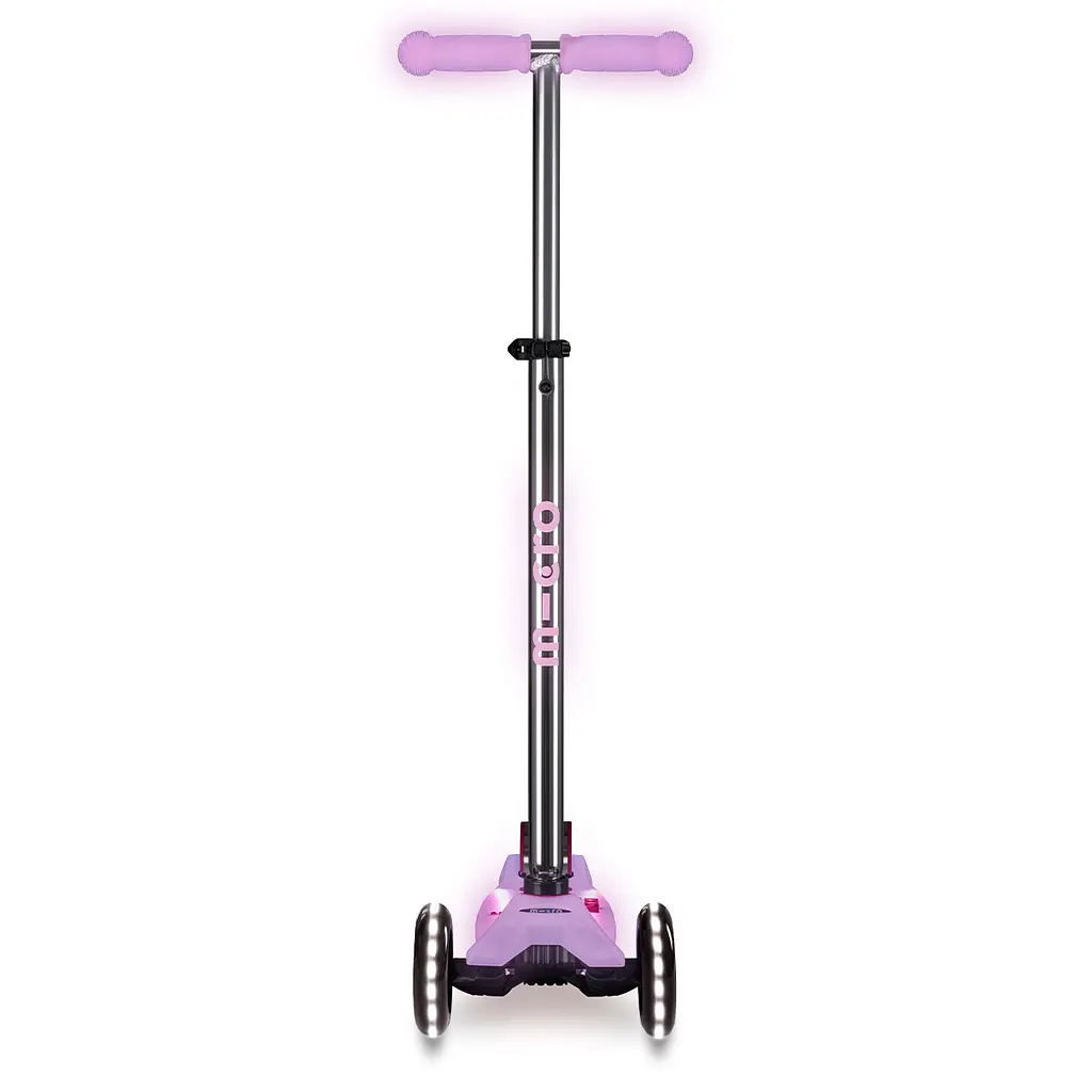 Самокат дитячий Micro Maxi Deluxe Glow LED Plus 3-колісний сяйнисто-пурпуровий (MMD378) - фото 3