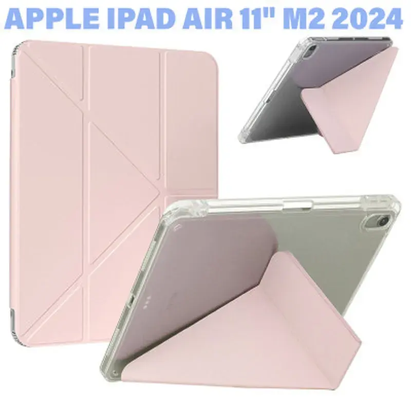 Чохол до планшета BeCover Ultra Slim Origami Transparent Apple iPad Air 11" M2/M3 (2024/2025) Pink (711391) - фото 7