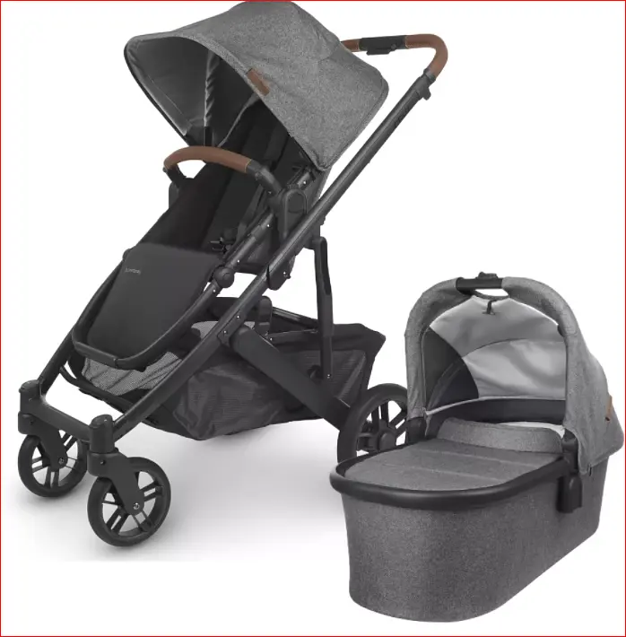 Универсальная коляска 2 в 1 UPPAbaby CRUZ 2, GREYSON (графитово-серый меланж/графитовая рама/рыжая кожа) - фото 2