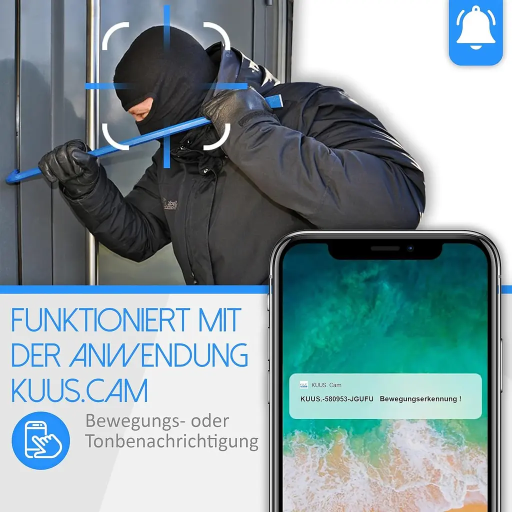Компактна WiFi камера KUUS C2 з виявленням руху та відеозаписом - фото 10