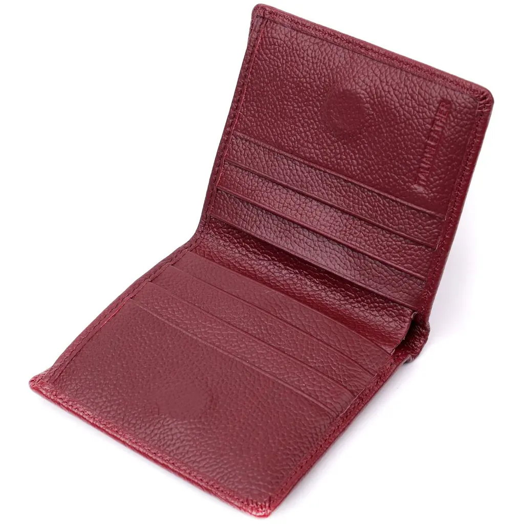 Маленький жіночий гаманець із натуральної шкіри ST Leather 19467 бордовий - фото 3