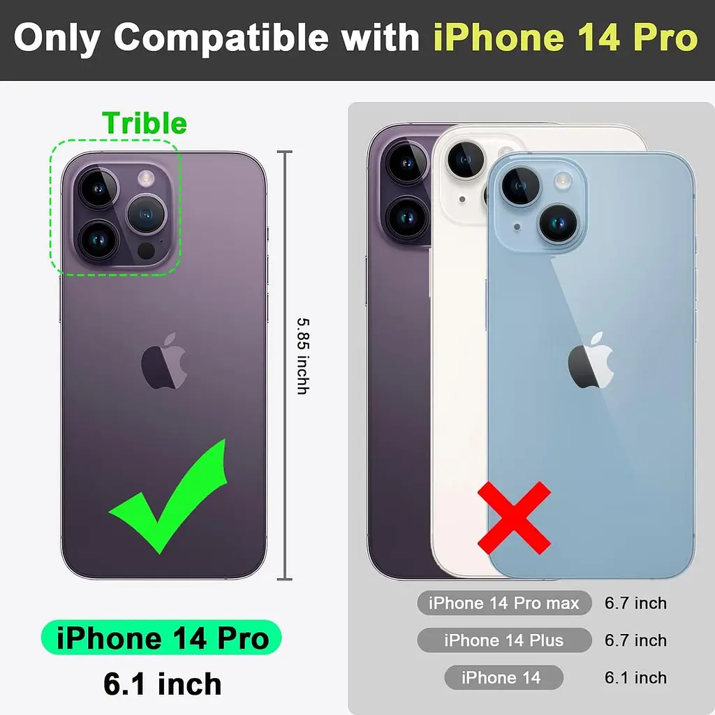Чохол ICARER для iPhone 14, чохол зі штучної шкіри ручної роботи, бездротовий тримач з 3 слотами для карток, магнітне закриття - фото 2