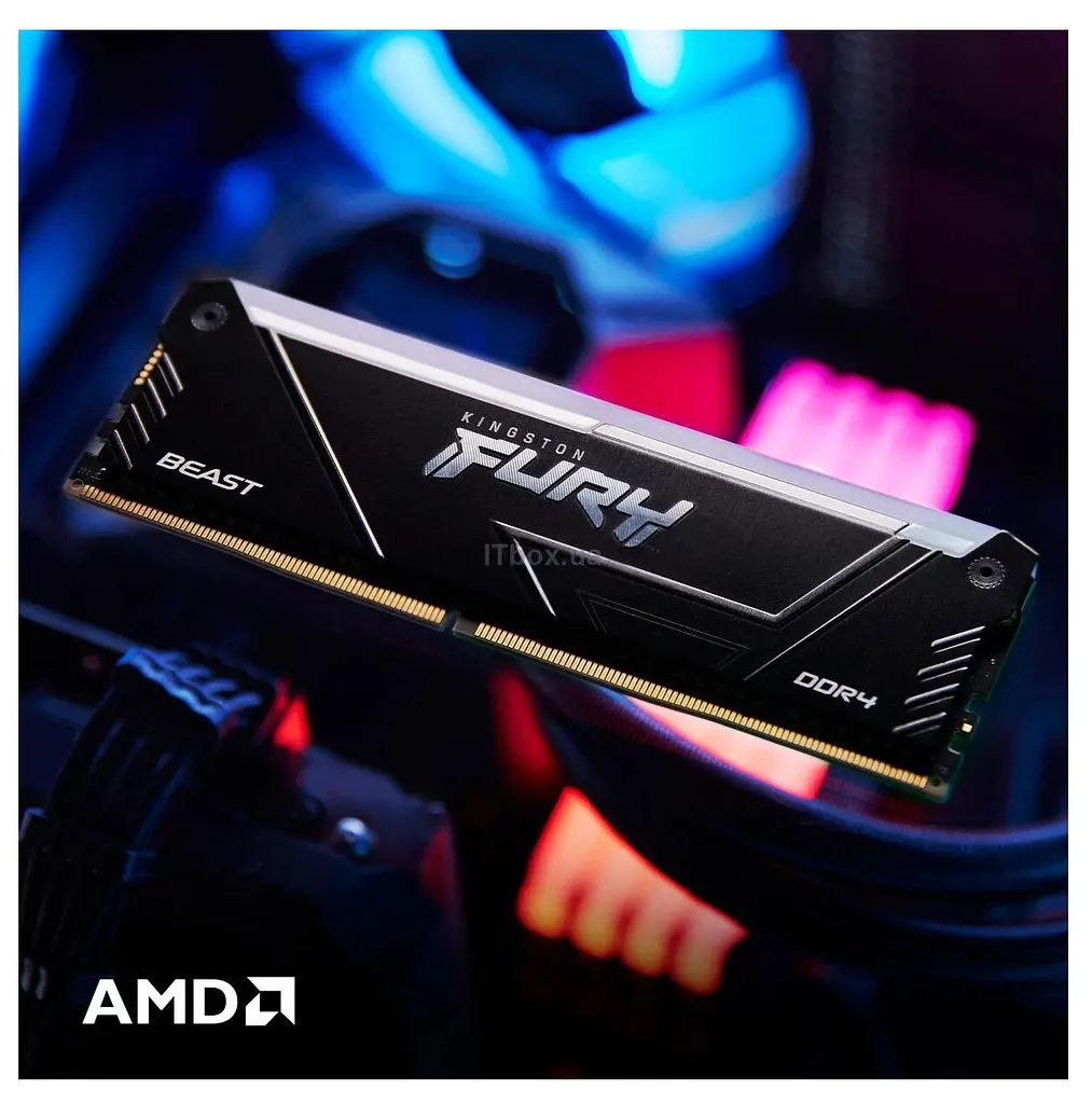 Память для ПК Kingston DDR4 16 ГБ 3200 FURY Beast RGB - фото 5