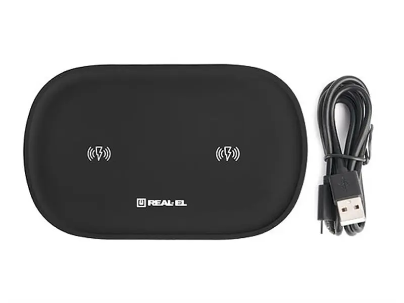 Бездротовий зарядний пристрій REAL-EL WL-780 Black (EL123160020) - фото 3