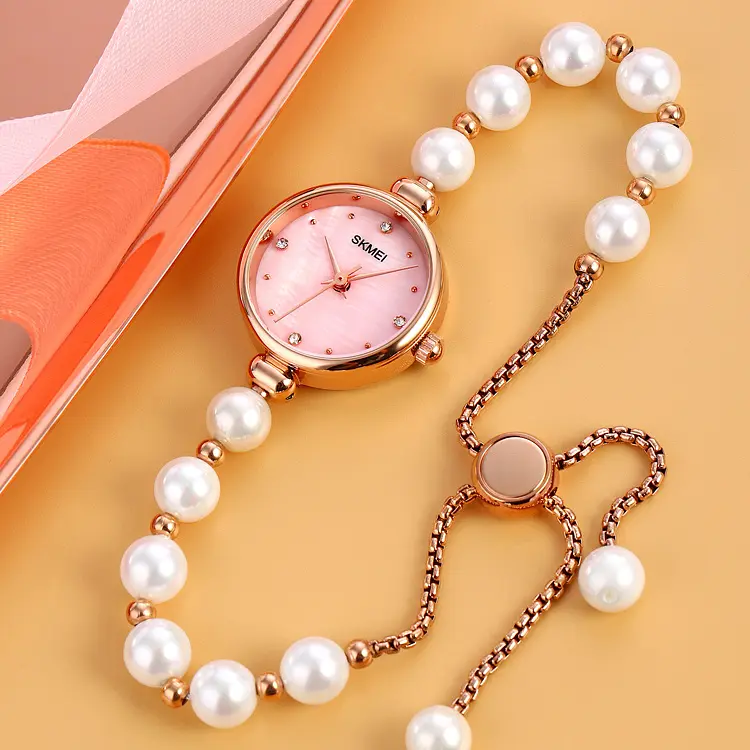 Жіночий наручний годинник 1983PKWT Pink-White Skmei acs0030435 - фото 4