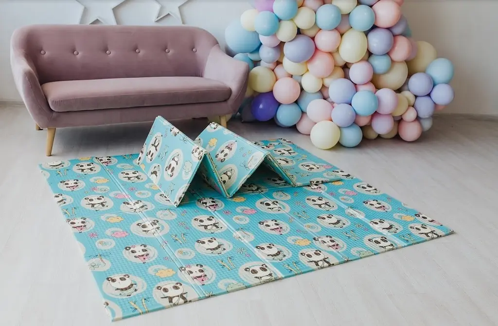 Детский двухсторонний складной коврик Poppet Приключения мишек и Танец панд, 200х180 см (PP003-200) - фото 6