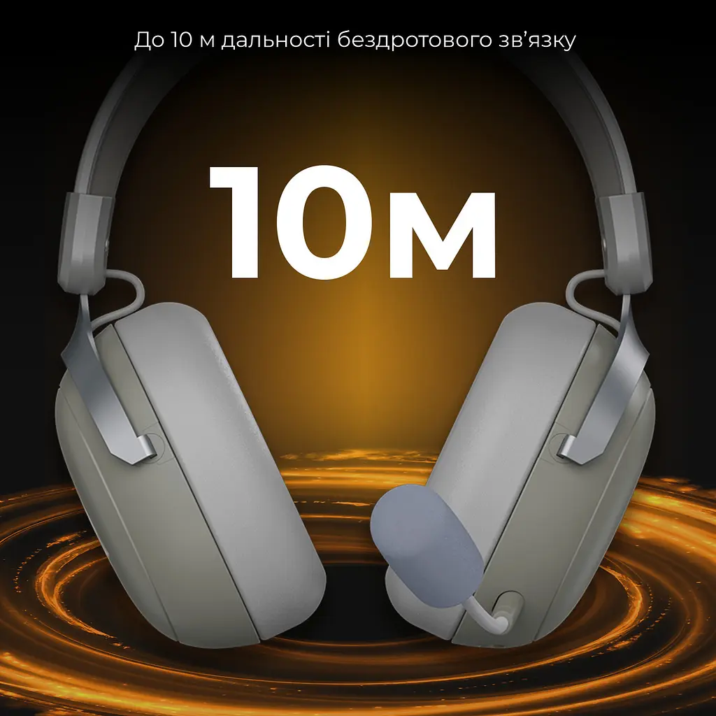 Bluetooth-гарнітура Ajazz AHM08 MAX 3-Mode Сірий (AHM08-MAX-GW) - фото 4