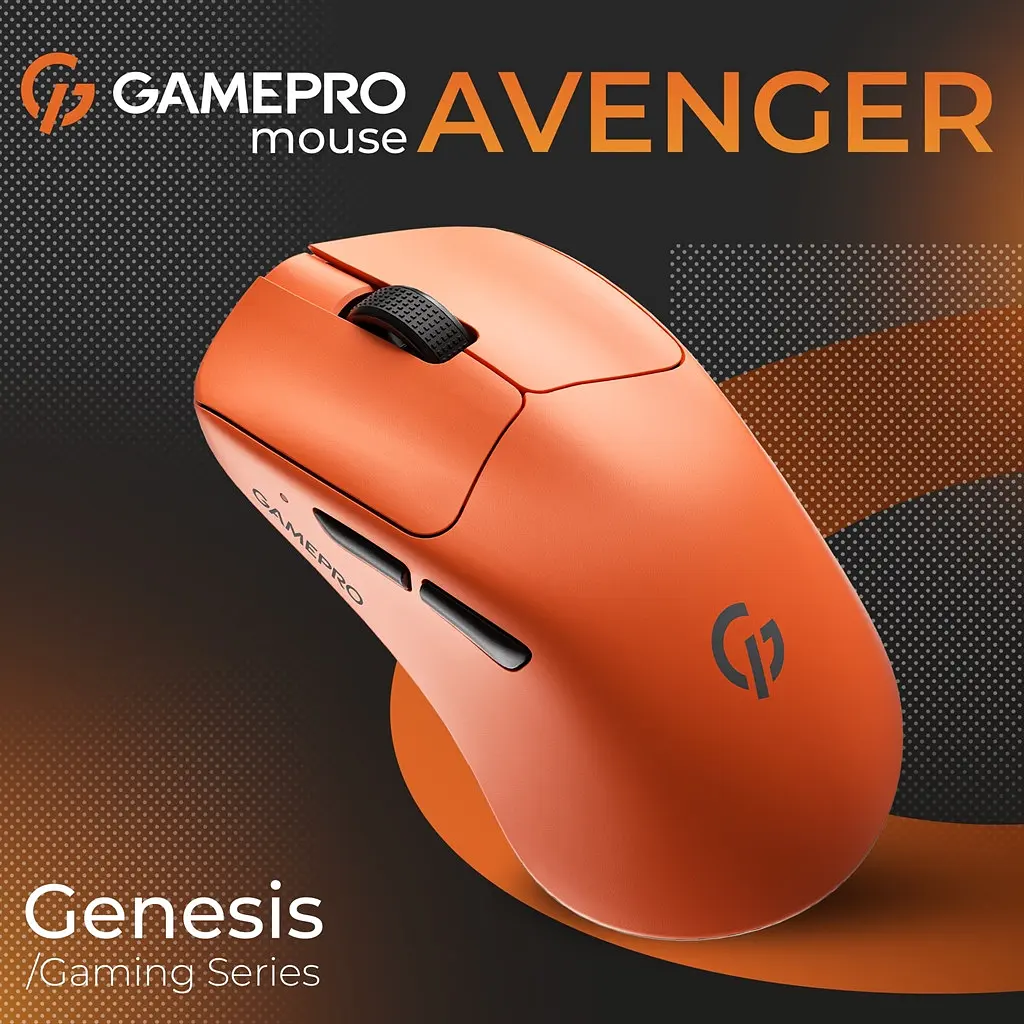 Миша бездротова GamePro Genesis Avenger Помаранчевий (GM096O) - фото 5