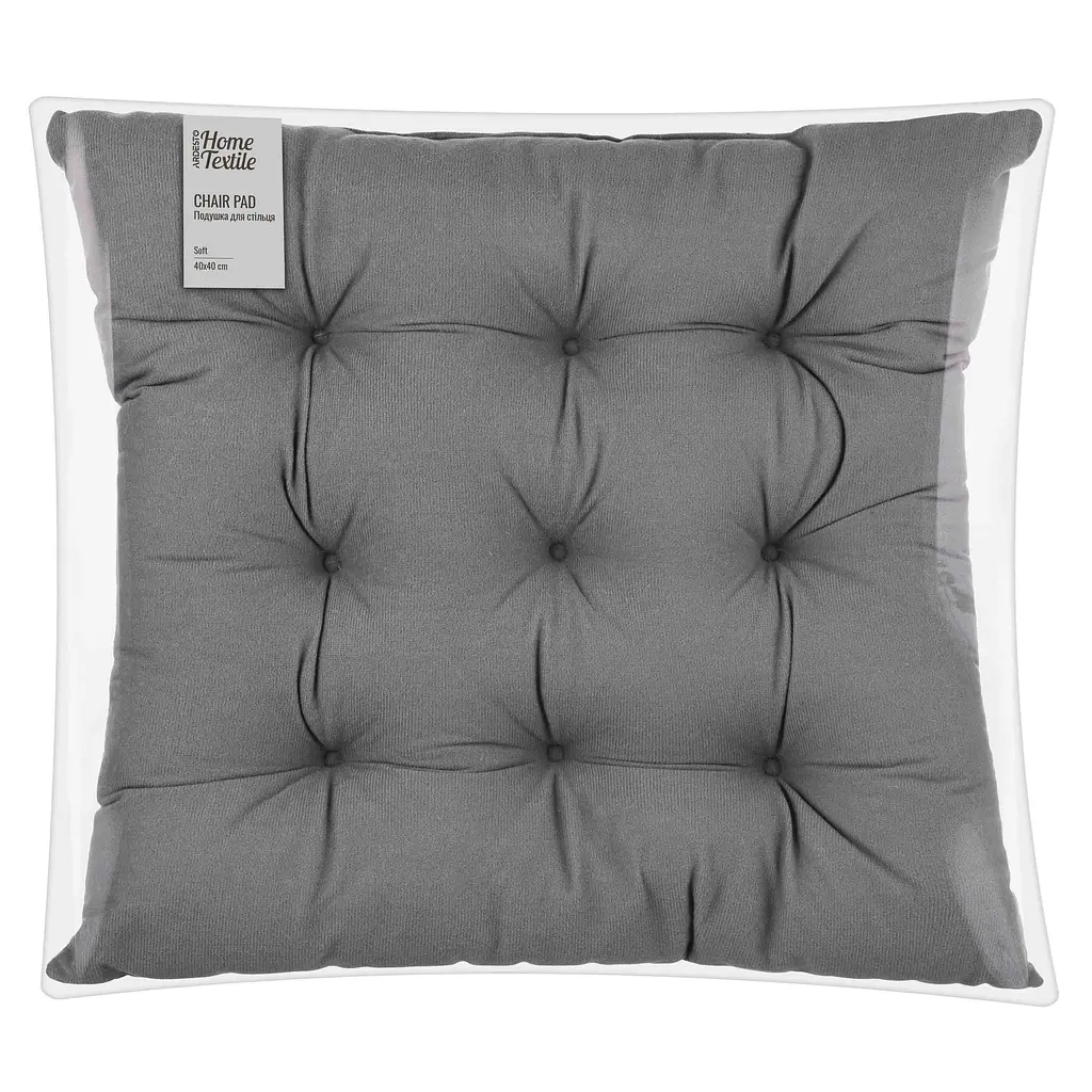Подушка для стільця Ardesto Soft 40х40см, 100% поліестер, сірий (ART03SG)