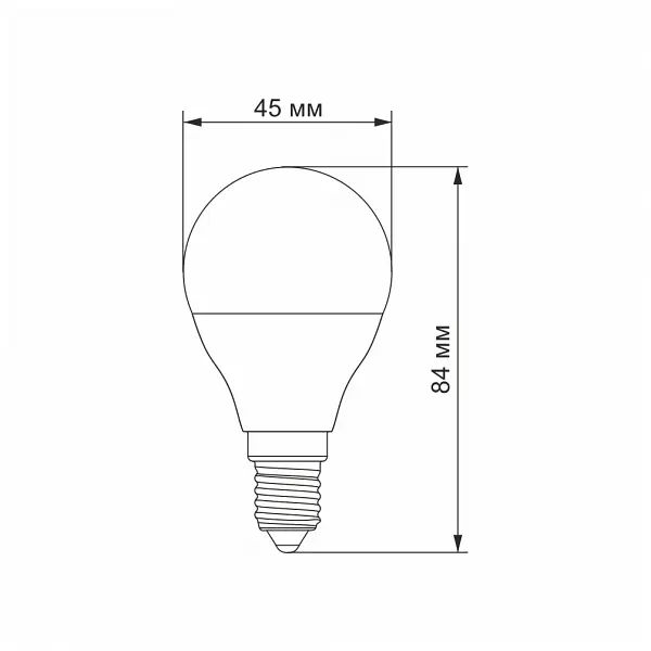 LED лампа VIDEX G45e 7W E14 4100K - фото 3