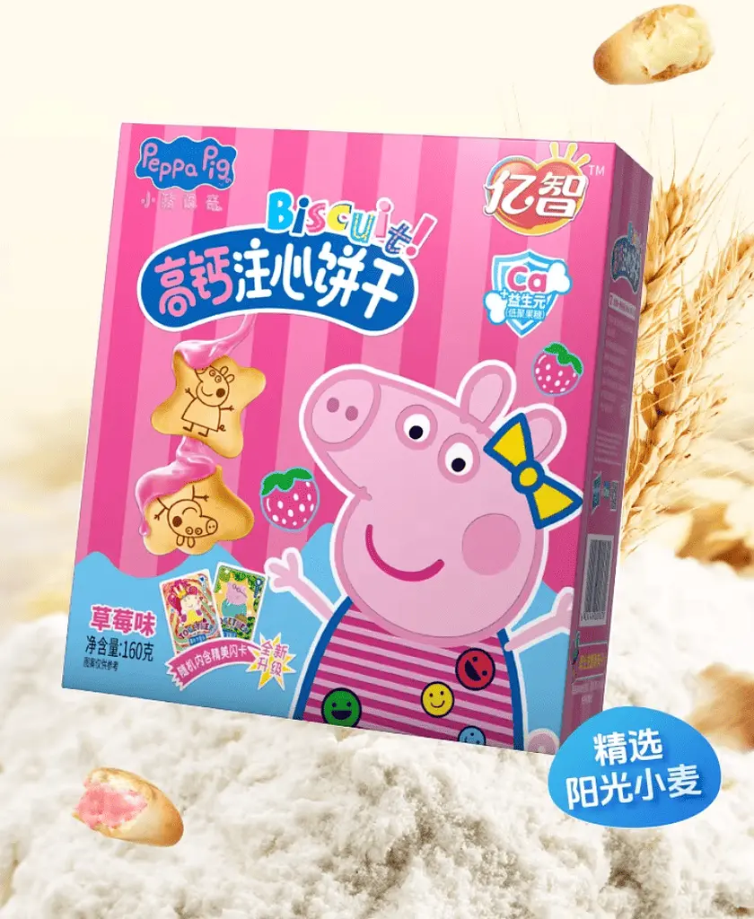 Печиво з кальцієм Yizhi Biscuit Peppa Pig Strawberry 160г - фото 3