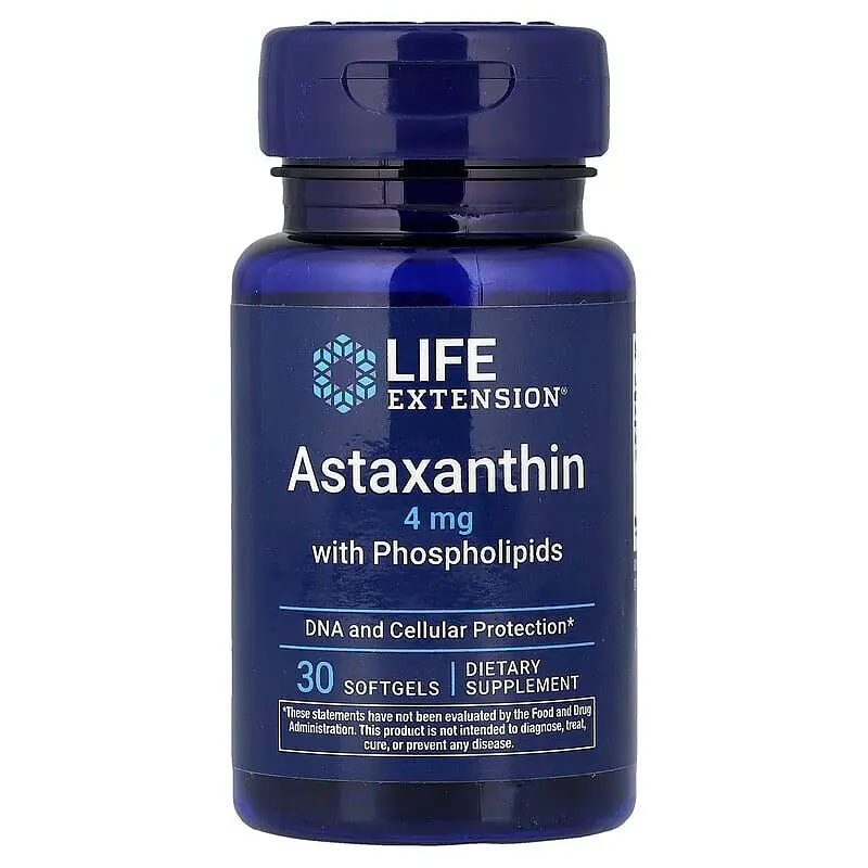 Натуральна добавка Life Extension Astaxanthin 4 mg, 30 капсул
