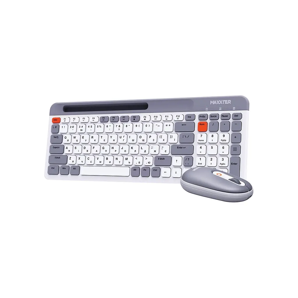 Комплект Maxxter KMS-WCM-03G-UA Wireless Gray/White (KMS-WCM-03G-UA) - фото 2