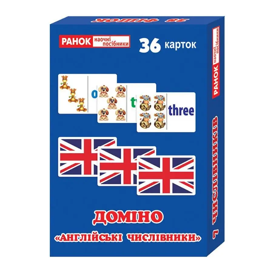 Настільна гра Ranok Creative доміно Англійські чисельні Різнокольоровий (SR-113-N-77)