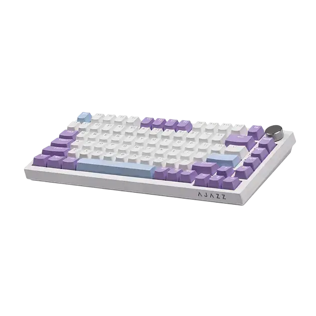 Ігрова механічна клавіатура Ajazz Ak820 / Дротове підключення / Sea Salt Switch / White Purple - фото 2