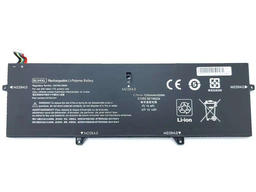 Акумулятор BL04XL для HP EliteBook x360 1040 G5, 1040 G6 (7.7V 7200 mAh 55Wh) - фото 2