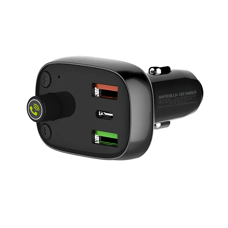 Адаптер автомобильный Ldnio with Bluetooth FM C704Q 2USB/1Type-C, PD/QC4.0, 36W - фото 4