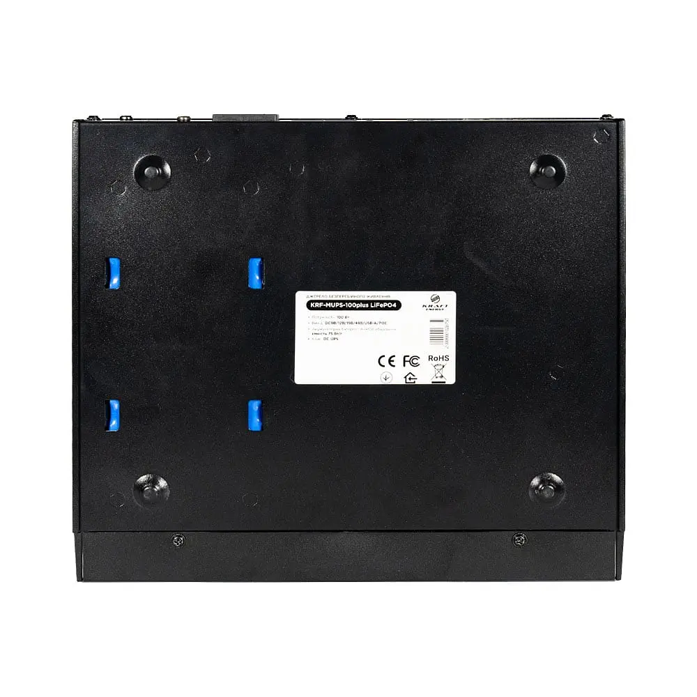 Джерело безперебійного живлення DC UPS Kraft KRF-MUPS-100plus (24000mAh LiFePo4) 9V/12V/15V/24V/PoE, LiFePo4 4*6Ah, для роутера і медіаконвертера (42-00110) - фото 3