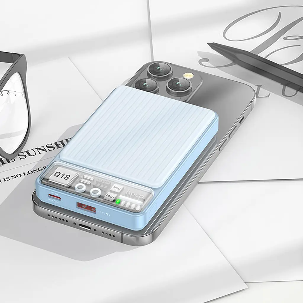 Зовнішній акумулятор Hoco Q18 Tourer MagSafe 10000mAh 22.5W Blue [605205] [112984] - фото 6