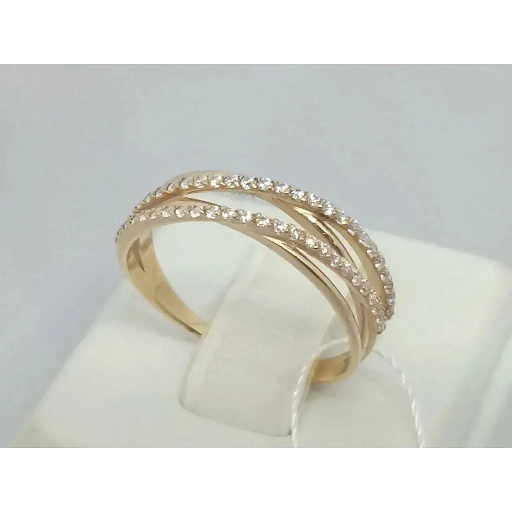 Золотое кольцо Империя золота с фианитами. КВ1168И 17,5 - фото 3