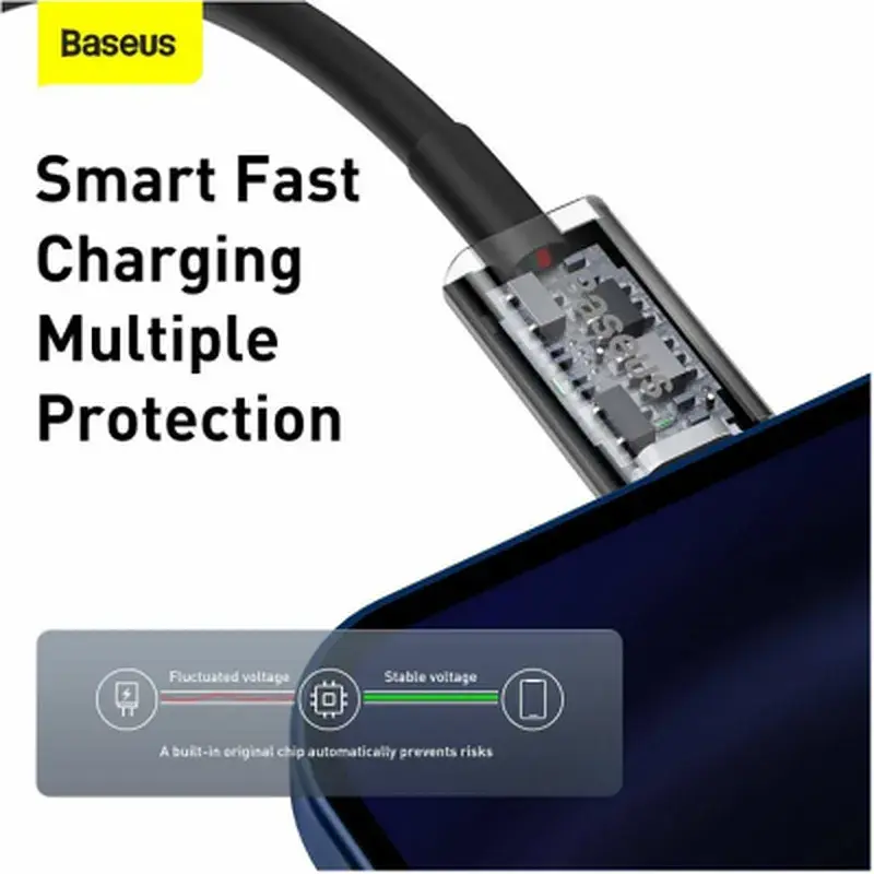 Дата кабель USB-C to Lightning 1.0m 20W Superior Series Black Baseus (CATLYS-A01) - фото 9