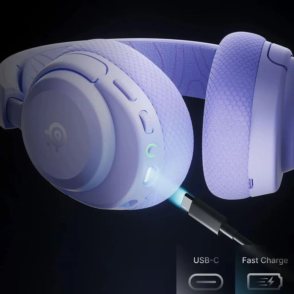 Ігрова гарнітура SteelSeries Arctis Nova 3X Wireless MultiPlatform/Xbox Lavender (61693) - фото 4