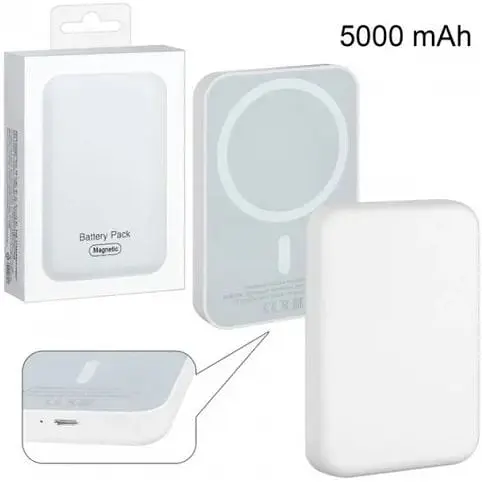 Зовнішній акумулятор Foxconn Magsafe Battery Pack 5000 mAh Wireless Portable Charger для iPhone - фото 4