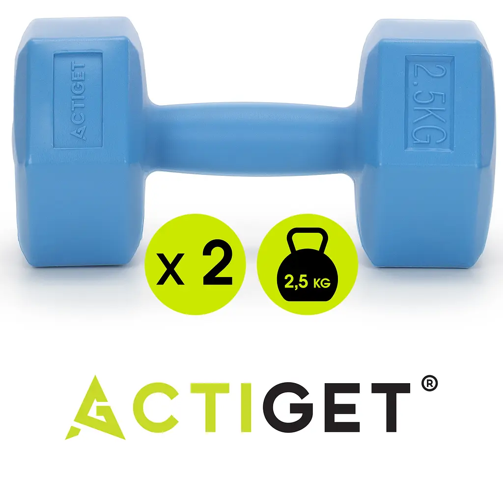 Гантелі Actiget Hex 2 x 2.5 кг ACT0160 Blue - фото 6