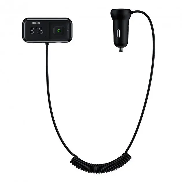 Автомобильное зарядное устройство для FM-модулятора Baseus T-typed S-16 Wireless MP3 car charger - фото 2