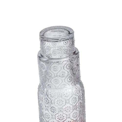 Кувшин 700 мл со стаканом 1 (шт) графин для компота сока воды лимонада кувшин для напитков Прозрачный Yiwu HP-19-L2 - фото 4